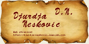 Đurđa Nešković vizit kartica